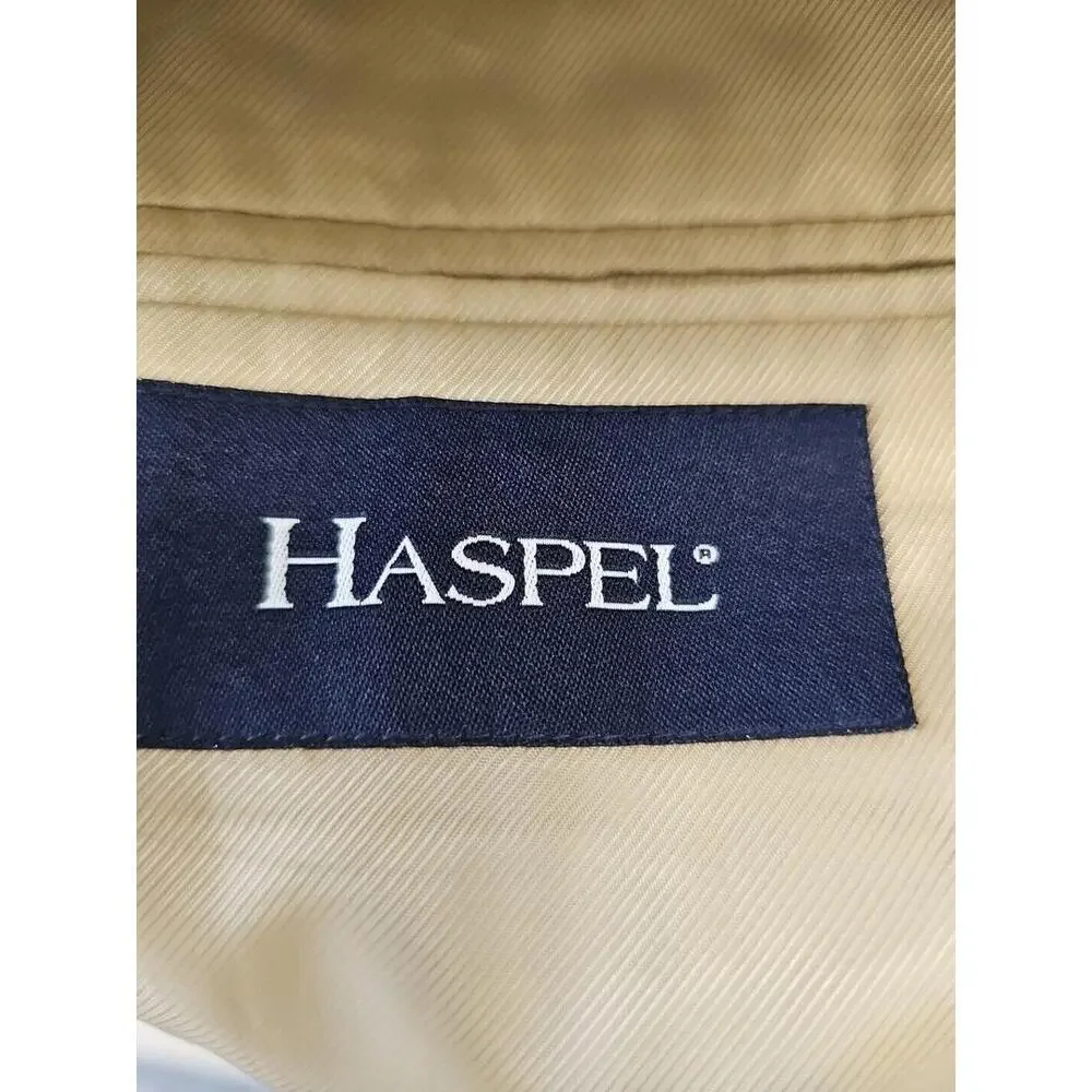 Haspel Tweed Men's Blazer 42S Wool Silk  Tan Two‎ Button Double Sport Coat